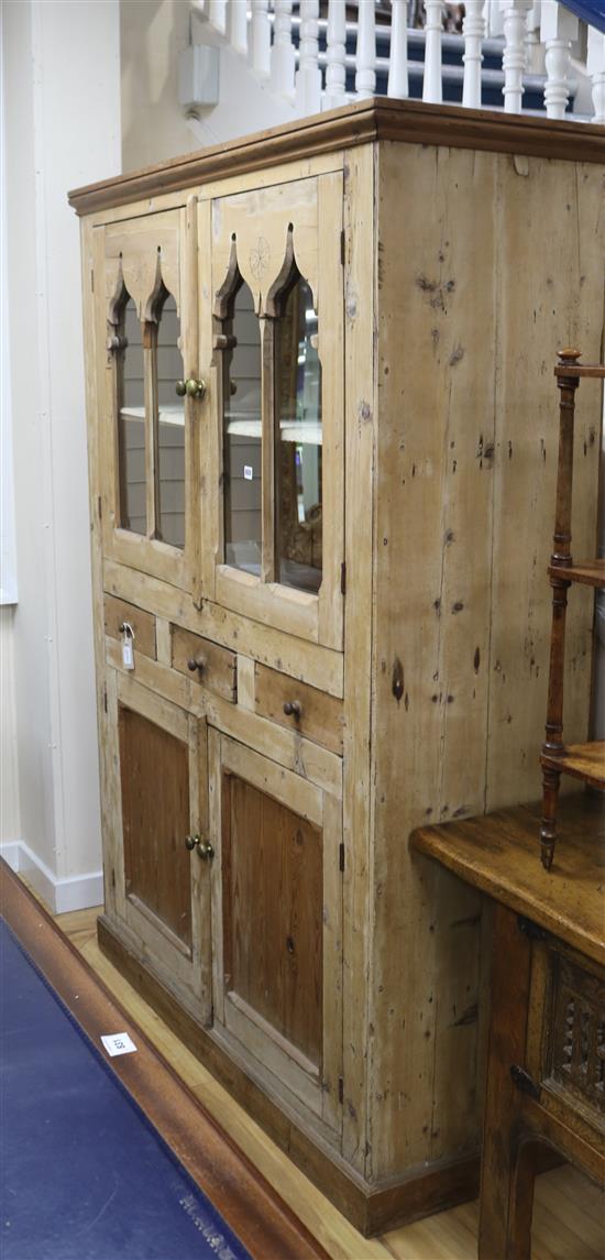 A Victorian pine cabinet, H.193cm